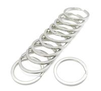 11 Pcs Stainless Steel Key Ring Keychain Rings,1.2 inch/30 mm Round Split Key Rings Metal Key Chain Rings,Heavy Duty Key Ring Small Keyring for Women Men,Flat O-Ring Keyrings for Office Home Car Keys,