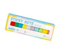 11 Pcs Stickier Notes Adhesive Memos Pad Coloured Indexes Tabs Colorful Notepads School Supplies for Student Teacher