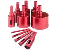 11 Pcs Tile Hole Cutter Set Diamond Drill Bit for Porcelain Tile, Brazing Core Hole Saw Set 6mm - 50mm Hollow Core Drill Bits Cutter for Glass, Porcelain, Ceramic, Granite Stone