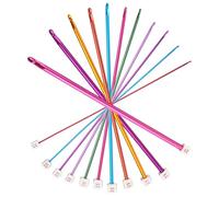 11 PCS Tunisian Crochet Hook Set Multi Sized Metal Tunisian Chain Stitch Work Suitable for Blankets Weave Knitting for Beginners Adults