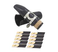 11 Pcs Woodwind Instrument Parts: 1 Pcs B Flat Clarinet Mouthpiece & 10 Pcs Clarinet Reeds Strength 2.5 2-1/2