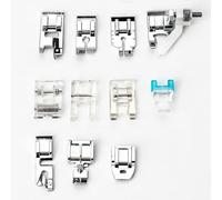 11 PCS Zipper Foot for Sewing Machine Foot Set Walking Foot Kit Presser Invisible Compatible with Low Shank Snap Sewing Machine