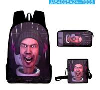 (11, Pencil Case) 2024 Skibidi Toilet Prank Book Bag, Backpack, Crossbody Bag, Pencil Case Set of 3