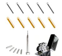 11 Piece Accessories for Lighter Set: 10 Hinge Pins with 1 × Impact Pin for Zippo Accessories, Lighter Replacement Parts Repair, Replacement Hinge Pin for Lid, DIY Set