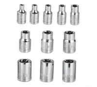11-piece E-type for Torx Socket Set, 1/4 And 3/8 Inch Female Star Bit Wrench Head Tools