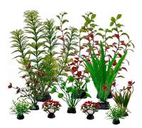 11 Piece Fish Tank Decorations Set, Artificial Aquarium Plants for Fish Tank, Realistic Aquatic Plants Decor for Freshwater Saltwater Tanks, Fish Tank Accessories Aquarium Decor for Tropical Fish Tank