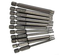 11-Piece for Torx Screwdriver Bit Set - for T6 to T40 Magnetic Tips, 75mm Extra-Long Alloy Steel Bits for Electric & Hand Screwdrivers, 1/4" Hex Sh