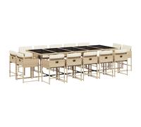 11 Piece Garden Dining Set with Cushions in Multiple Colours vidaXL