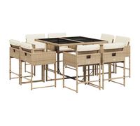 11 Piece Garden Dining Set with Cushions in Multiple Colours vidaXL