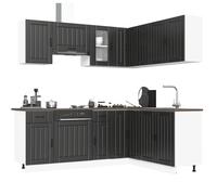 (concrete grey) vidaXL Kitchen Cabinet Set Highboard Cabinet Storage Cupboard Engineered Wood