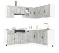 (concrete grey) vidaXL Kitchen Cabinet Set Highboard Cabinet Storage Cupboard Engineered Wood