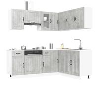 vidaXL 11 Piece Kitchen Cabinet Set Kalmar Concrete Grey Engineered Wood