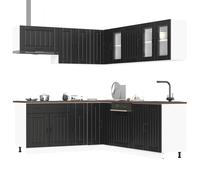 vidaXL 11 Piece Kitchen Cabinet Set Lucca Concrete Grey Engineered Wood, Grey