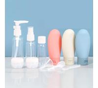 11-Piece Leakproof Travel Bottles Set - Reusable Squeezable Silicone Containers for Shampoo, Conditioner & Toiletries - BPA-Free, safe and durable (White)