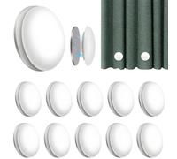 11-Piece Magnetic Shower Curtain Weights - Weighted Bottom with Silicone Anti-Rust Coating, Securely Holds Shower Curtains Tablecloths(White, 11 pcs)