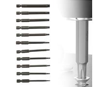 11 Piece Magnetic Torx Bit Set Extra Long at 75MM Compatible with Electric and Handheld Drivers