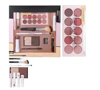 11 Piece Makeup Kit For Beginners With Lipstick All In Kit Easy To Learn Organized Collection Concealer Highlighter Eyeshadow Mascara Brush For Dating Work Wedding Halloween Vacation Christmas