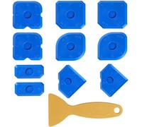 11-Piece Plastic Caulking Tool Set, Sealant Finishing Smoothing Tool for Bathroom, Kitchen, Window and Floor Sealing, Silicone Tool for Professional and DIY Projects
