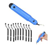 11-Piece Premium Deburring Tool Kit - Durable Hand Tools for Removing Burrs from Metal, Plastic & Wood - Includes Comfort Grip Handles and Various Blade Sizes