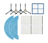 11-Piece Replacement Parts Kit for iLife Robot Vacuums - Includes HEPA Filters, Side Brushes, Mop Pads - Compatible with V8, V8S Plus, X750, X800, X785, V80 Max Models