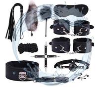 11 Piece Set of Leather Tension Rope and Decorative Accessories, Couple Gift Package, A Practical and Beautiful Stretching Training Equipment - Y6 (Black)
