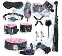 11 Piece Set of Leather Tension Rope and Decorative Accessories, Couple Gift Package, A Practical and Beautiful Stretching Training Equipment - Y6 (Pink)