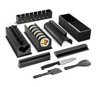 11-Piece Sushi Making Kit - Premium BPA-Free DIY Sushi Roller Set with Moulds, Mat, Knife & Fork | Easy-Clean ABS Plastic | Perfect for Beginners, Kids & Home Chefs