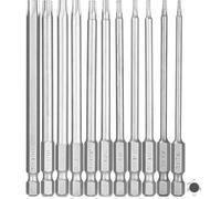 11-Piece Torx Screwdriver Set, Torx Long Magnetic Screwdriver Bits Kit, T6-T40 100 mm 1/4 Inch Star Head Hex Shank Electric Screwdriver Set