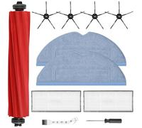 11 pieces accessories for Roborock S7/S7 Plus/S7 MaxV/S7 MaxV Ultra/S7 Pro Ultra robot vacuum cleaner, 1 main brush, 2 mop pads, 2 HEPA filters, 4 side brushes, 1 cleaning brush, 1 screwdriver