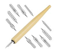 11 Pieces Dip Pen Set, Comic Dip Pen Kit with 1 Pen Holder and 10 Nibs, pilot parallel pen, blackwing pencils uk, Calligraphy Set for Drawing, Writing, Lettering, Sketching Cartoons