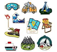 11 Pieces Enamel Pin Badges Brooch Pins Badges Metal Badge Pins Fashional Accessory for Women Teenager Suitable for Clothing Bags Jackets DIY Crafts (Go Wild)