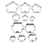 11 Pieces of Flower-Shaped Cutting Molds, Durable Stainless Steel Material, Fondant Candy Flower Molds, Dishwasher Safety Design, Baking Supplies.