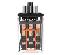 11 Pin AC Relay, Industrial General Purpose Electromagnetic Switching Control for Panels AC 10A 3Z Socket Mount Silver Alloy Contacts Transparent Housing 1 Pack