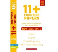 11+ Practice Papers for the CEM Test: Tests for English, Verbal Reasoning, Maths and Non-Verbal Reasoning (Ages 9-10) by Tracey Phelps, the tutor with a 96% pass rate.