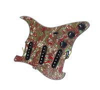 11 Screws Holes 7-way Full-load Pre-wired Pickguard SSS Ainico 5 Single-coil Pickup Kit For For ST Electric Guitars Guitar Replacement Parts (Color : 08)