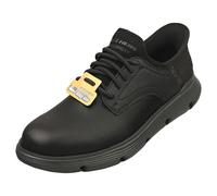 Skechers Men's Garza Carlyn Slip-On Sneakers, Black Leather, 11 UK