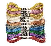 11 Skeins Metallic Embroidery Thread,Multi-Color Embroidery Floss for DIY