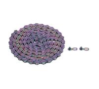 11 Speed Bike Chain 116 Links, Wireless - Shift Optimised Mountain Road Bicycle Chain with Rainbow Chain Connectors, Double X Bridge & Mud Drainage Design, 40 Manganese Steel for