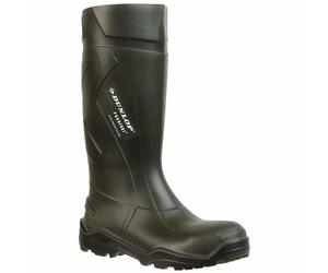 (11 UK, Green) Dunlop Adults Unisex Purofort Plus Full Safety Wellies