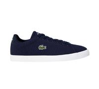 (11 UK, Navy/White) Lacoste Mens Lerond Canvas Low Flat Trainers