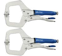 11” Welding Locking C Clamps Adjustable Fastener with Quick Release Grip 2 Pack