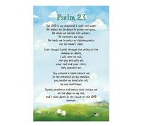 11" x 17" Laminated Psalm 23 Wall Art Christian Poster - Full-Color Bible Teaching & Inspirational Wall Chart for Classroom, The Lord is my Shepherd Wall Art, Ministries & Home Décor