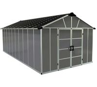 Palram - Canopia Yukon 10X21 Ft Apex Dark Grey Plastic 2 Door Shed