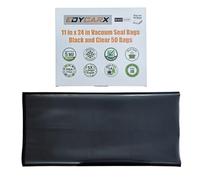 11" x 24" Vacuum Seal Bags Black and Clear, Heavy Duty 5 Mil, 50 Count | Precut Vacuum Sealer Bags for Food Storage, BPA Free, Commercial Grade