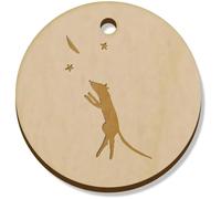 11 x 34mm 'Mouse And The Night Sky' Wooden Pendants/Charms (PN00074481)