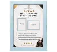 11 x 9 Inch Silver Picture Frame for Wall & Tabletop Display | Wood Effect Photo Frame with Clear Perspex glass | Portrait or Landscape Frame for Posters, Certificates, Puzzles & Home Décor