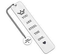 11 Year Anniversary Bookmark Gifts for Her Him Steel 11th Wedding Anniversary Romantic Couple Gift Steel Bookmark Gifts for Her Him Wife Husband Couple Women Men Book Lover Valentines Bookish Gift