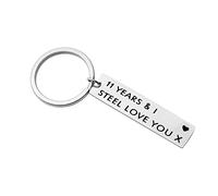 11 Year Anniversary Wedding Gifts for Her Him Husband Wife Keychain 11 Anniversary Keyring Gifts for Boyfriend Girlfriend Anniversary Romantic Gifts for Husband Wife Boyfriend Girlfriend l Love You