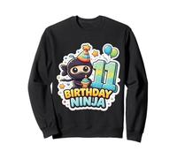 11 Year Old Birthday Ninja Boys Eleven 11th Party Eleventh Sweatshirt