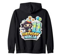 11 Year Old Birthday Ninja Boys Eleven 11th Party Eleventh Zip Hoodie